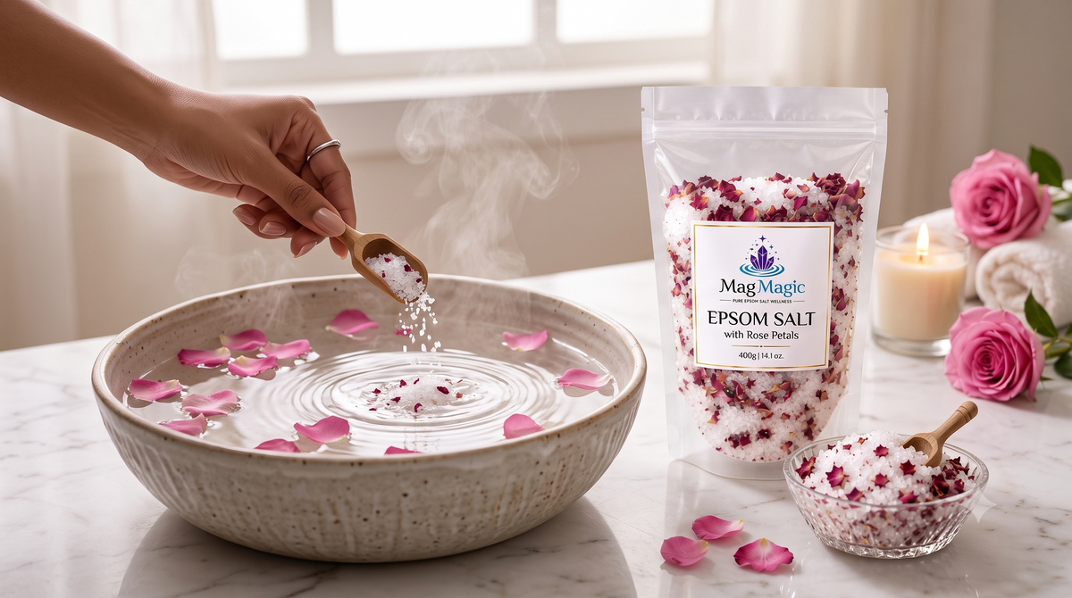 Elevate Your Self-Care Routine with MagMagic Pure Epsom Salt with Rose Petals