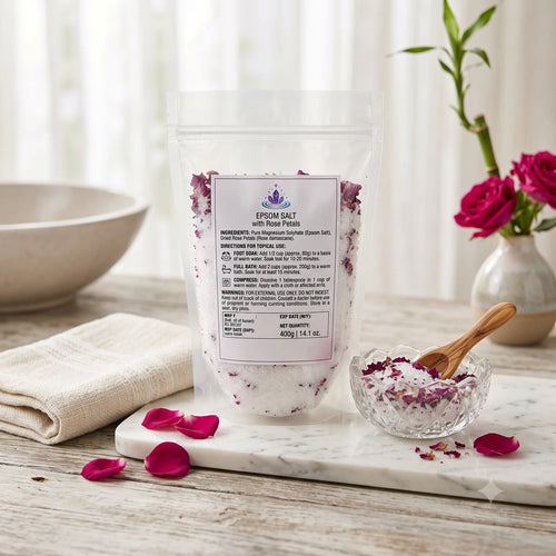 Epsom Salt With Rose Petals